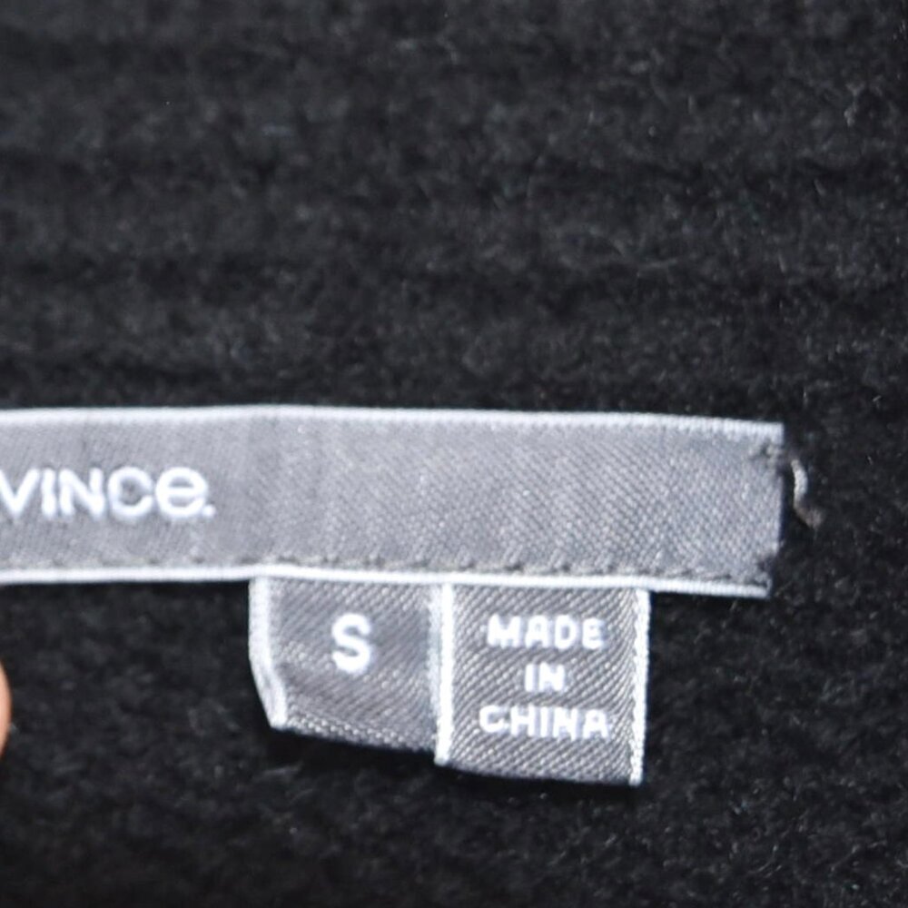 Vince Black Open Front Cardigan Small Wool Yak Blend Cozy Minimalist Luxury Knit - Picture 6 of 8